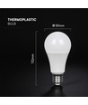 E27 11W LED pære - A60, erstatter 75W, plast kabinet