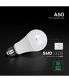 E27 11W LED pære - A60, erstatter 75W, plast kabinet