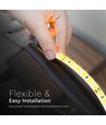 10m 7,2W/m stænktæt LED strip - 24V, IP65, 120 LED pr. meter, 4000K