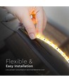 10m 7,2W/m LED strip - 24V, IP65, 120 LED pr. meter, 4000K, SMD2835