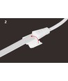 5m. 230V RA93 vandtæt HiCri slim COB strip - Inde / Ude, IP67, 296 LED, 10W/m, tape på bagsiden