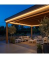 5m. 230V RA93 vandtæt HiCri slim COB strip - Inde / Ude, IP67, 296 LED, 10W/m, tape på bagsiden