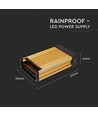 150W / 12V DC strømforsyning - 12.5A, IP45 regntæt, metal, slim design