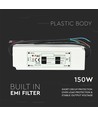 Vt-22153 LED strømforsyning 150W - plast, slim, 12V, IP67