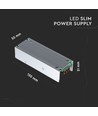 60W / 24V DC Slim strømforsyning - 2.5A, IP20, metalhus
