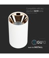 VT-882 lampe GU10 - rund, hvid, rosaguld