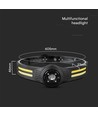 3W+5W genopladelig LED pandelampe - 470lm, 230° vidvinkel, IP44, inkl. batteri