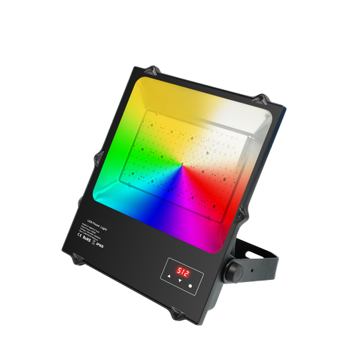RGBW DMX projektør - 200W, DMX512, IP65 udendørs