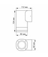 GU10 væglampe - IP54 udendørs, grå, aluminium, uden lyskilde