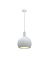 E27 Designer pendellampe, Ø28cm - Keramik og metal, hvid, uden lyskilde