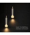 2x5W LED designer pendellampe - Ø15cm, 3000K, Sandy Black