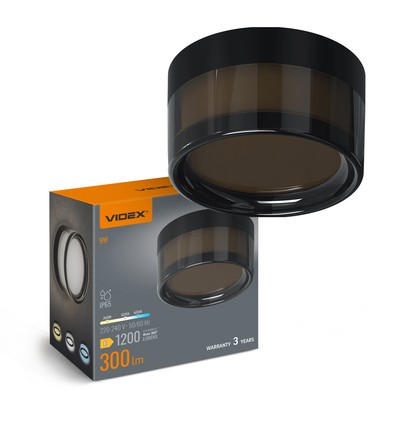 Bhd01 armatur 9W - væg- og loftmonteret, 2400 3200 neutral hvid, sort