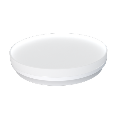 24/18/13W LED CCT loftslampe - Ø28cm, Højde: 5cm, IP54, hvid kant, inkl. lyskilde