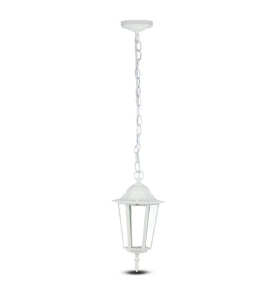 E27 havelampe i retro design, hvid - IP44 udendørs, aluminium, uden lyskilde