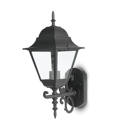 Vt-761 væglampe E27 - stor, mat sort (opad)