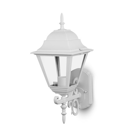 Vt-761 væglampe E27 - stor, mat hvid (op)