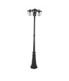 199cm 3 x E27 havelampe - IP44, grafit sort, aluminium, 3-årig garanti