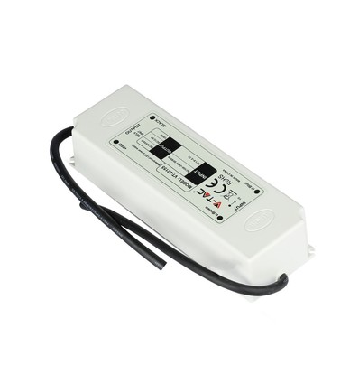 150W / 12V DC strømforsyning - 12.5A, IP67 vandtæt, plast, 5 års garanti