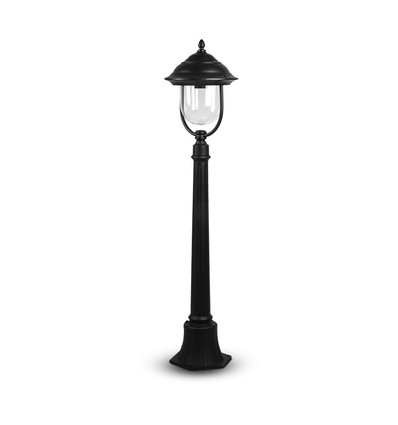 1,1m havelampe til E27 - Sort, IP44, aluminium, 111cm højde, uden lyskilde