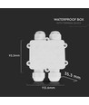 Vandtæt 4-vejs samleboks, IP68 - Hvid, 4-pin, 24A, 450V, UV-resistent, 0,5-4mm²