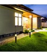 50cm GU10 havelampe/pullert - IP54 udendørs, rund, sort, aluminium, uden lyskilde