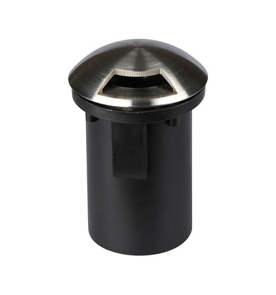 Ø8,7cm MR16 nedgravningsspot, 12V - IP67, rustfrit stål, 1 vindue, uden lyskilde