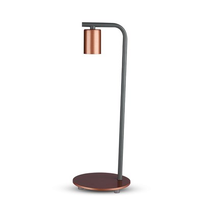 Designer bordlampe E27 - med afbryder, rød bronze