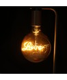 Designer bordlampe med E27 fatning og afbryder - Rød bronze, metal, 150x420mm, max 60W