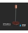 Designer bordlampe E27 - med afbryder, rød bronze