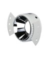 GU10 indbygningsspot - Rund, hvid/krom, IP20, Hul: Ø9 cm, Mål: Ø14 cm, uden lyskilde