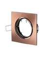 GU10 indbygningsspot - Firkantet, bronze, zink legering, hul: Ø7,4 cm, mål: 8,2 x 8,2 cm