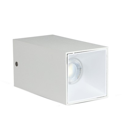 Vt-882 lampe GU10 - firkantet, hvid+hvid