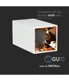 GU10 kvadratisk påbygningsspot - Hvid/Rose guld, aluminium, IP20, uden lyskilde