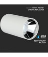 GU10 påbygningsspot - Rund, hvid og krom, aluminium, uden lyskilde