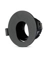 GU10 indbygningsspot - Sort, rund, aluminium, hul: Ø7,5 cm, mål: Ø8,3 cm, IP20