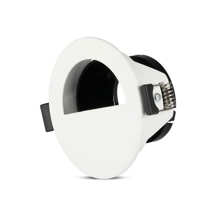 GU10 halvrundt armatur - Hvid/sort, aluminium, IP20 indendørs, uden lyskilde