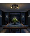 18W LED designer loftslampe - Ø30cm, 3000K, mat sort, IP20 indendørs