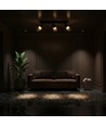 18W LED designer loftslampe med 3 spots - 2160lm, 3000K, mat sort, justerbar, inkl. lyskilde