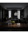 10W dekorativ LED bordlampe - Ø16 x 44 cm, 1200lm, børstet nikkel og hvid, 3000K