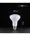 E27 11W LED R80 pære - Samsung LED chip, 1055lm, erstatter 75W