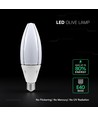 E40 60W LED pære - Samsung LED chip, 102x320mm, 5 års garanti, olivenformet