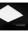 60x60 LED Panel, 40W - Højde:33mm, 120 lm/W, 5 års garanti, hvid kant