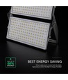 500W LED projektør - 135lm/W, IP65, 67.500lm, sort kabinet, udendørs
