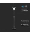 141cm havelampe med 2 hoveder - Sort, aluminium, IP44 udendørs, 2x E27 fatning, uden lyskilde