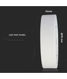 6W Ø9cm LED loftlampe - 4000K, 420lm, hvid kant, rund, inkl. lyskilde