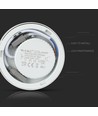 6W Ø9cm LED loftlampe - 4000K, 420lm, hvid kant, rund, inkl. lyskilde