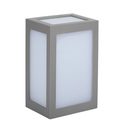 12W LED væglampe, grå - 750lm, 6400K, kold hvid