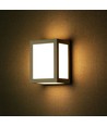 12W LED væglampe, grå - 750lm, 6400K, kold hvid
