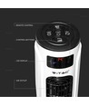 46 VT-5547 tårnventilator 55W - LED, temperaturdisplay, fjernbetjening