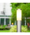 110cm LED havelampe med sensor - E27 fatning, IP44, rustfrit stål, PIR sensor, antracit grå